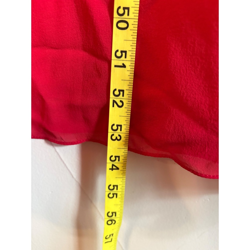 BCBGMaxazria Red Silk Gown Strapless Ruffle Tiered Formal Dress Y2K 100% Silk - Picture 12 of 16